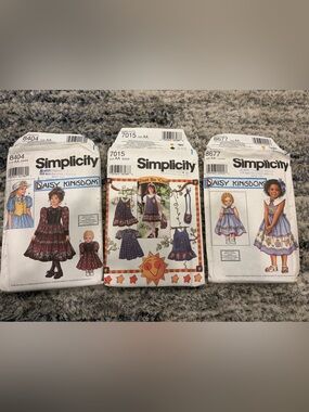 Simplicity Kids Costume Patterns – Purple, Blue and Red Dress Designs